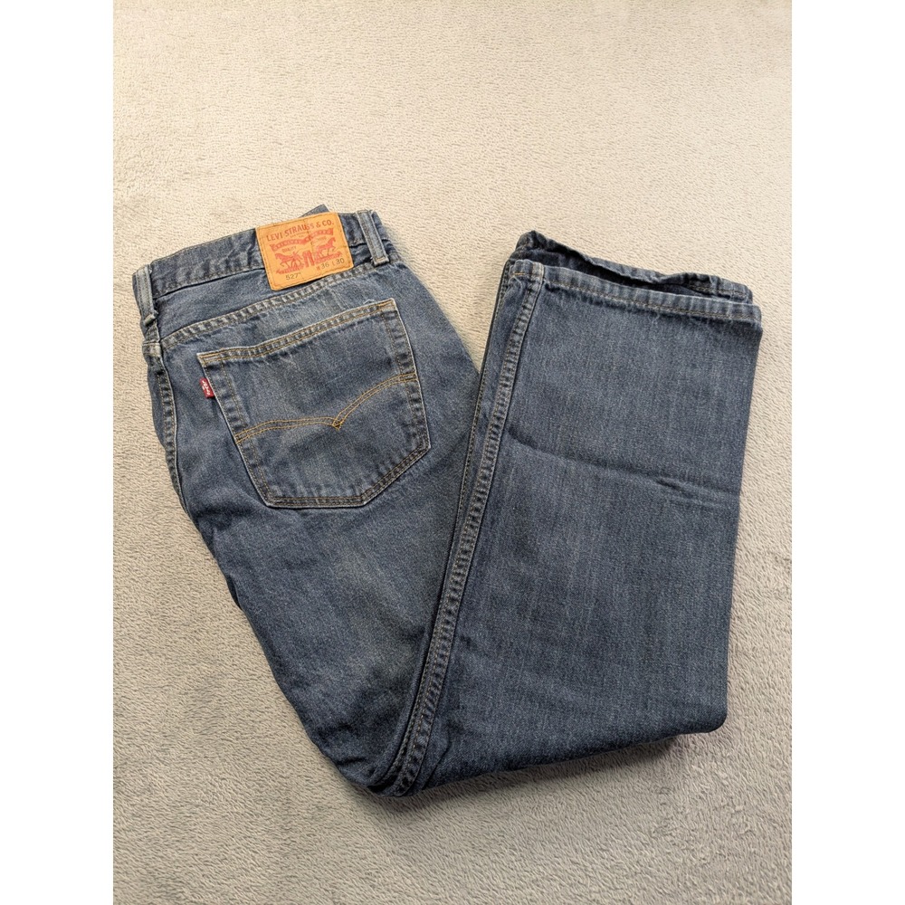 Levis 527 Slim Bootcut Jeans Mens 36x30 Blue Denim Medium Wash 05527-4010